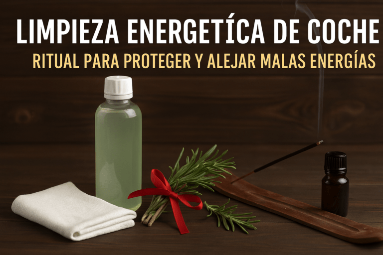 Ritual de limpieza energética de coche con romero, ruda e incienso