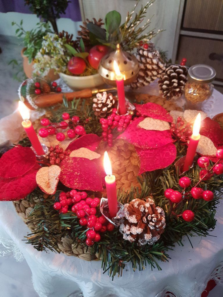 corona de navidad hechizada